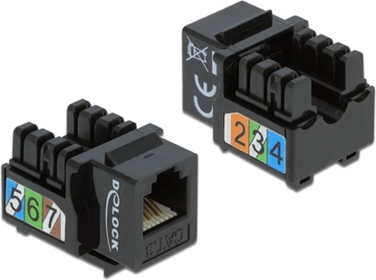 Picture of Delock Keystone Module RJ12 jack > LSA Cat.3 UTP black