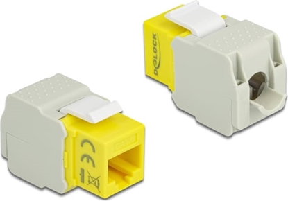 Picture of Delock Keystone Module RJ45 jack > LSA Cat.6 UTP yellow