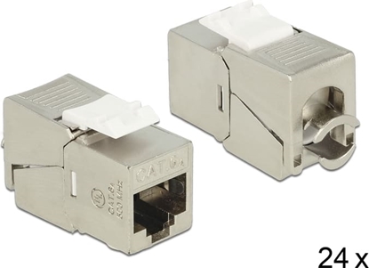 Picture of Delock Keystone Module RJ45 jack > LSA Cat.6A STP compact 24 pieces