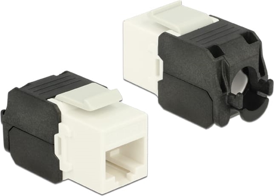 Picture of Delock Keystone Module RJ45 jack > LSA Cat.6A UTP white