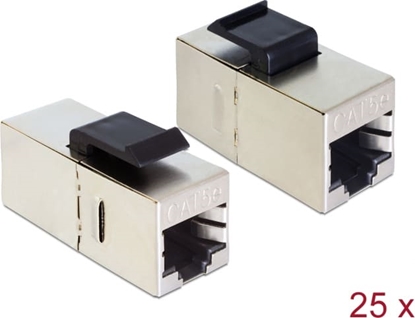Picture of Delock Keystone Module RJ45 jack > RJ45 jack Cat.5e compact 25 pieces