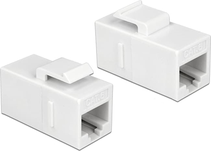 Picture of Delock Keystone Module RJ45 jack > RJ45 jack Cat.6 UTP white