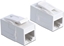 Attēls no Delock Keystone Module RJ45 jack > RJ45 jack Cat.6A UTP white