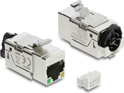 Picture of Delock Keystone Module RJ45 jack Cat.6A STP with PoE LED