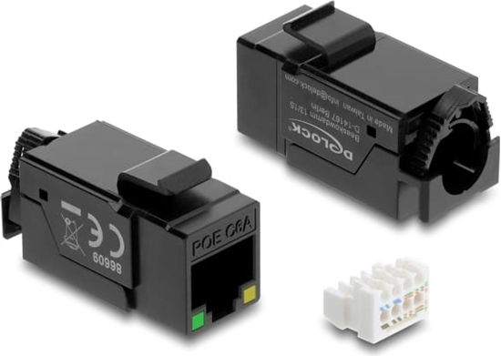 Picture of Delock Keystone Module RJ45 jack Cat.6A UTP with PoE LED