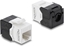 Picture of Delock Keystone Module RJ45 jack to LSA Cat.6 UTP tool-free black / white