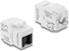 Picture of Delock Keystone Module RJ45 jack to LSA Cat.6 UTP tool-free with dust cover white / black