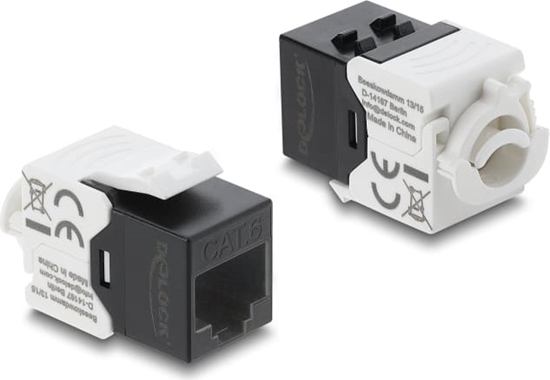 Picture of Delock Keystone Module RJ45 jack to LSA Cat.6 UTP with locking clip and cable tie-free