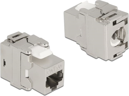 Picture of Delock Keystone Module RJ45 jack to LSA Cat.6A 180° toolfree metal