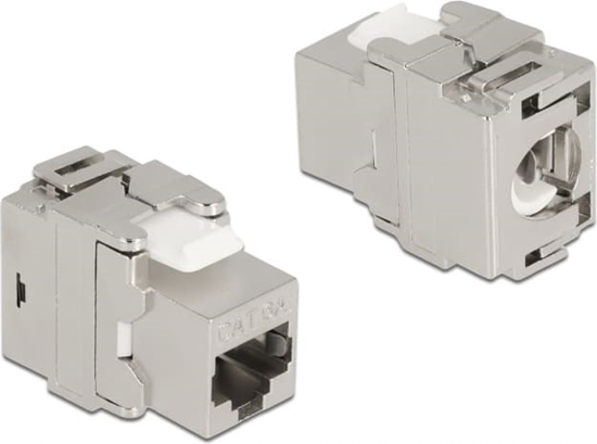 Picture of Delock Keystone Module RJ45 jack to LSA Cat.6A 180° toolfree metal