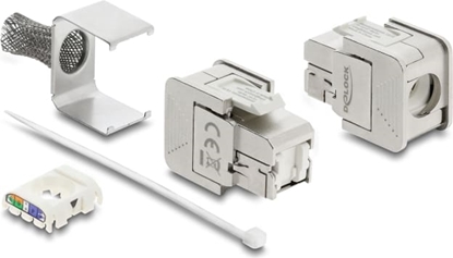Picture of Delock Keystone Module RJ45 jack to LSA Cat.6A shielded with shielding braid tool-free