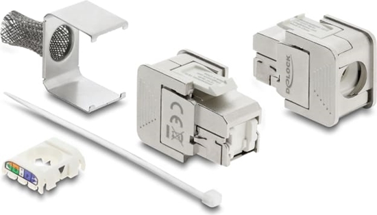 Picture of Delock Keystone Module RJ45 jack to LSA Cat.6A shielded with shielding braid tool-free