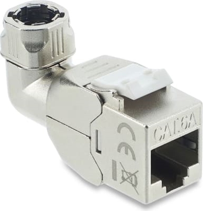 Picture of Delock Keystone Module RJ45 jack to LSA Cat.6A toolfree 90° angled shielded