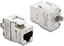Attēls no Delock Keystone Module RJ45 jack to LSA Cat.6A toolfree shielded metal silver / white