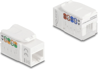 Picture of Delock Keystone Module RJ45 jack to LSA Cat.6A UTP 90° toolfree