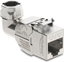 Picture of Delock Keystone Module RJ45 jack to LSA Cat.6A with metal latch tool-free 90° angled shielded