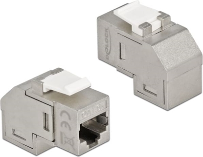 Picture of Delock Keystone Module RJ45 jack to RJ45 jack Cat.6A 90° angled