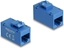 Picture of Delock Keystone Module RJ45 jack to RJ45 jack Cat.6A UTP blue