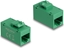 Picture of Delock Keystone Module RJ45 jack to RJ45 jack Cat.6A UTP green