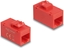 Picture of Delock Keystone Module RJ45 jack to RJ45 jack Cat.6A UTP red