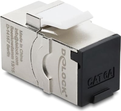 Picture of Delock Keystone Module RJ45 jack to RJ45 jack Cat.6A with dust cover