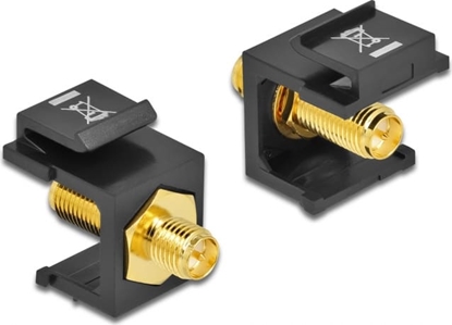 Picture of Delock Keystone Module RP-SMA female > RP-SMA female black