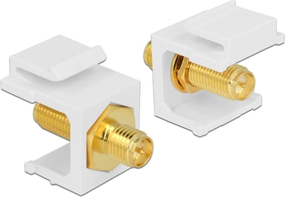 Picture of Delock Keystone Module RP-SMA female > RP-SMA female white