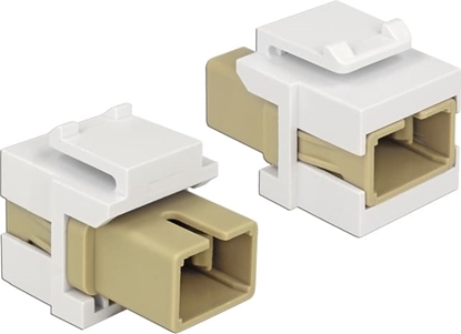 Picture of Delock Keystone Module SC Simplex female to SC Simplex female beige / white