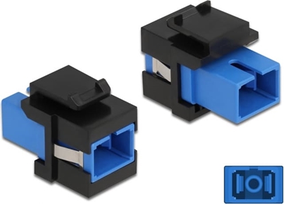 Picture of Delock Keystone Module SC Simplex female to SC Simplex female blue / black