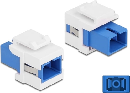 Picture of Delock Keystone Module SC Simplex female to SC Simplex female blue / white