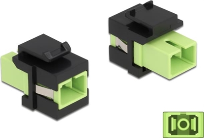 Picture of Delock Keystone Module SC Simplex female to SC Simplex female limegreen / black