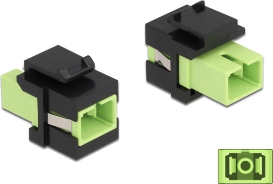 Picture of Delock Keystone Module SC Simplex female to SC Simplex female limegreen / black