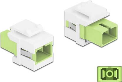 Picture of Delock Keystone Module SC Simplex female to SC Simplex female limegreen / white