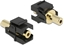 Picture of Delock Keystone Module stereo jack female 3.5 mm 3 pin to stereo jack female 3.5 mm 3 pin gold plated black