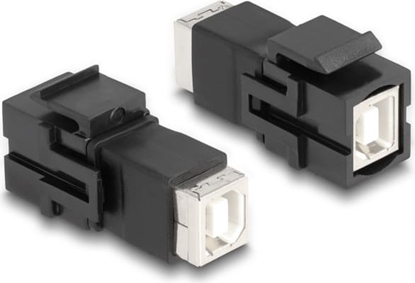 Picture of Delock Keystone Module USB 2.0 Type-B jack to USB 2.0 Type-B jack black