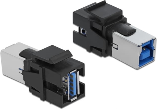 Picture of Delock Keystone Module USB 5 Gbps A female > USB 5 Gbps B female black