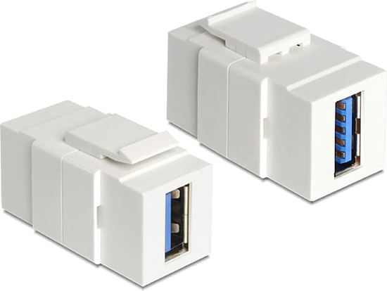 Picture of Delock Keystone Module USB 5 Gbps Type-A female to Type-A female white