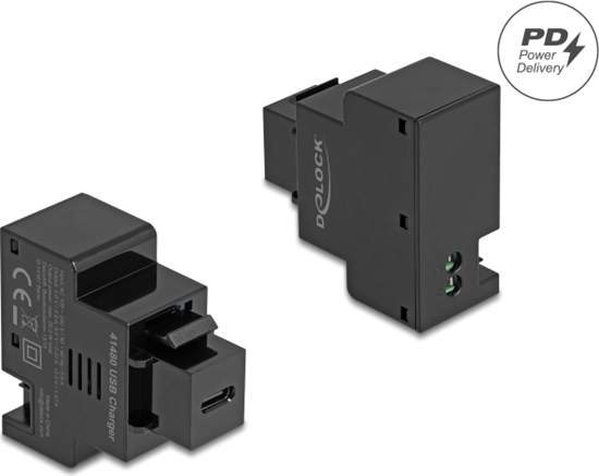 Picture of Delock Keystone Module USB Type-C™ Charging Port PD 20 W black