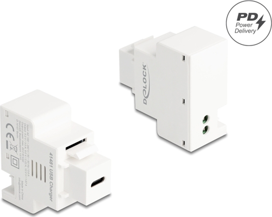 Picture of Delock Keystone Module USB Type-C™ Charging Port PD 20 W white