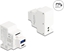 Picture of Delock Keystone Module with USB Type-A and USB Type-C™ Charging Port PD 20 W white