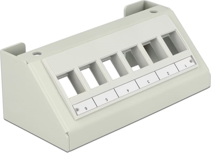 Picture of Delock Keystone Multimedia Panel 6 Port grey