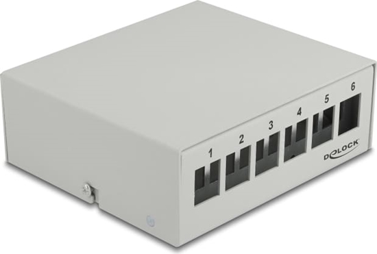 Picture of Delock Keystone Patch Panel 6 Port grey