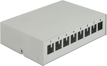 Picture of Delock Keystone Patch Panel 8 Port grey