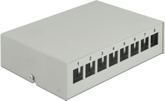 Picture of Delock Keystone Patch Panel 8 Port grey
