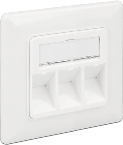 Picture of Delock Keystone Wall Outlet 3 port compact