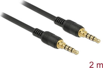Picture of Delock Klinkenkabel 3,5 mm 4 Pin Stecker > Stecker 2 m schwarz