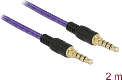 Picture of Delock Klinkenkabel 3,5 mm 4 Pin Stecker > Stecker 2 m violett