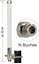 Picture of Delock LoRa 868 MHz Antenna N jack 3 dBi 32 cm omnidirectional fixed pole mount white outdoor