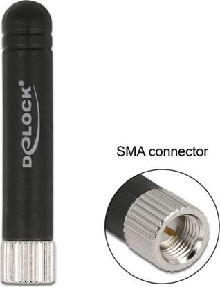 Picture of Delock LPWAN 868 MHz Antenna SMA plug 1.6 dBi omnidirectional fixed black