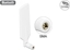Picture of Delock LTE Antenna Dual Band WLAN ac/a/b/g/n SMA plug 1 - 4 dBi omnidirectional rotatable with tilt joint white
